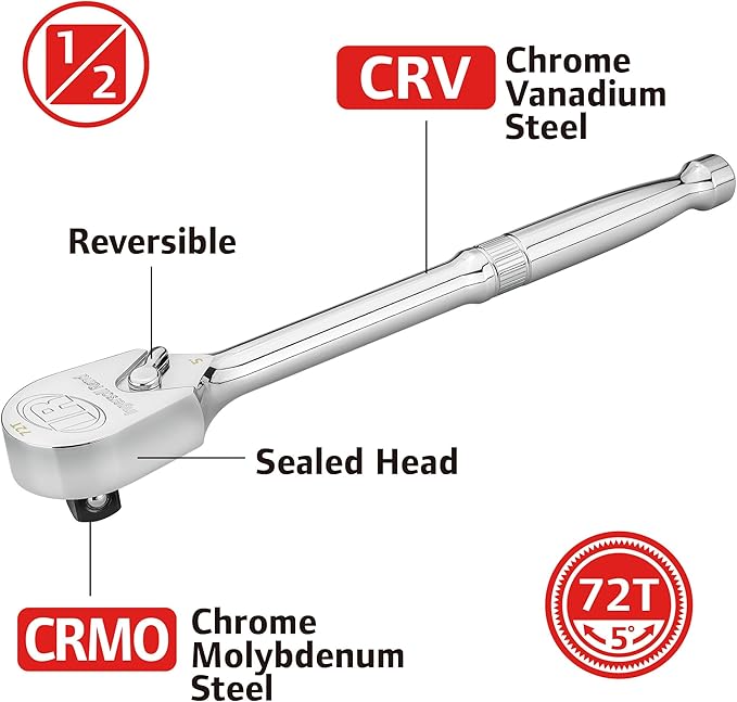 Juego de herramientas Ingersoll Rand 45 piezas, 1/2 pulgada, SAE/Metrico miniatura 3