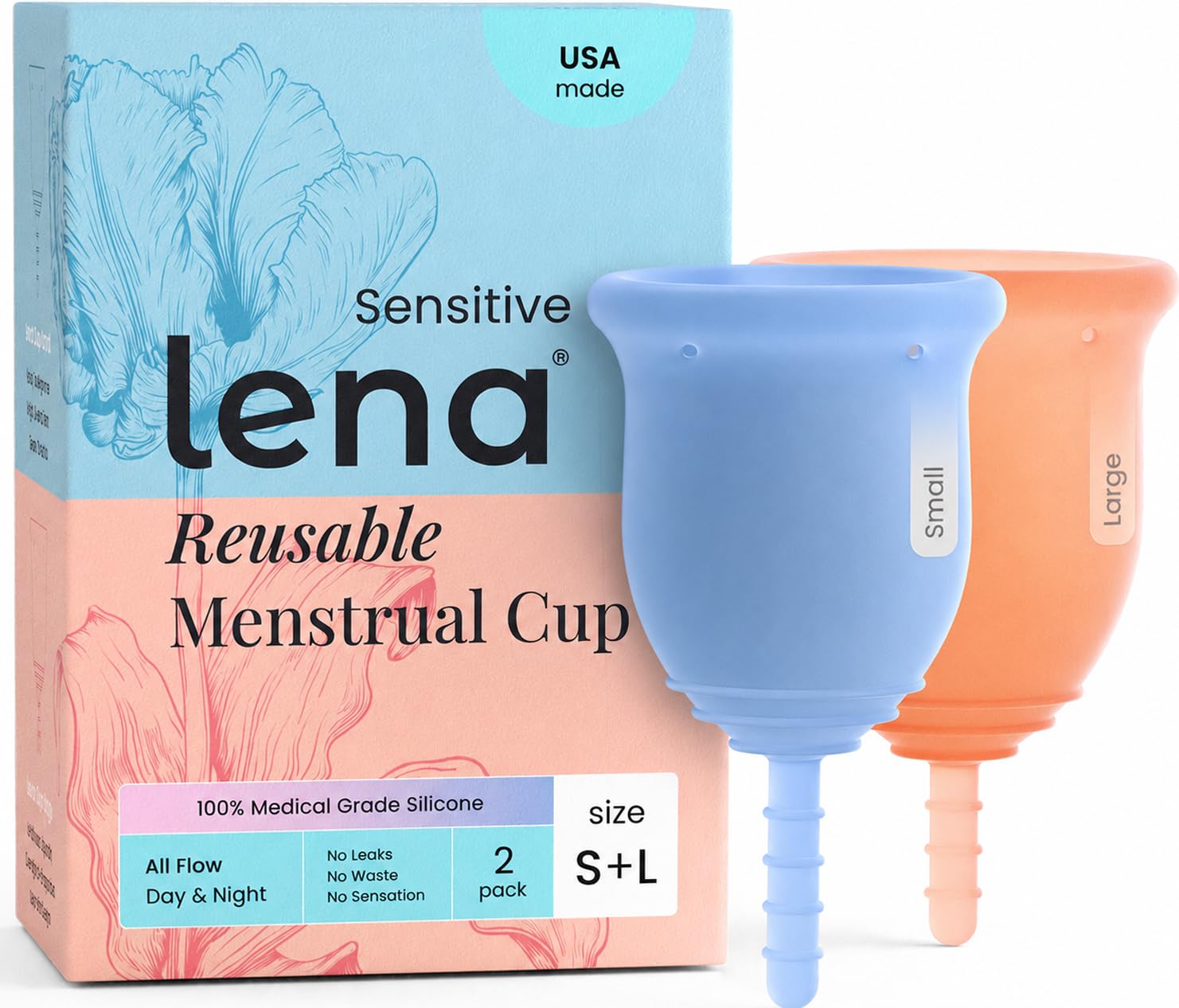 Lena Cup Sensitive (Blue and Coral, 2-Pack Small and Large)-picture-16