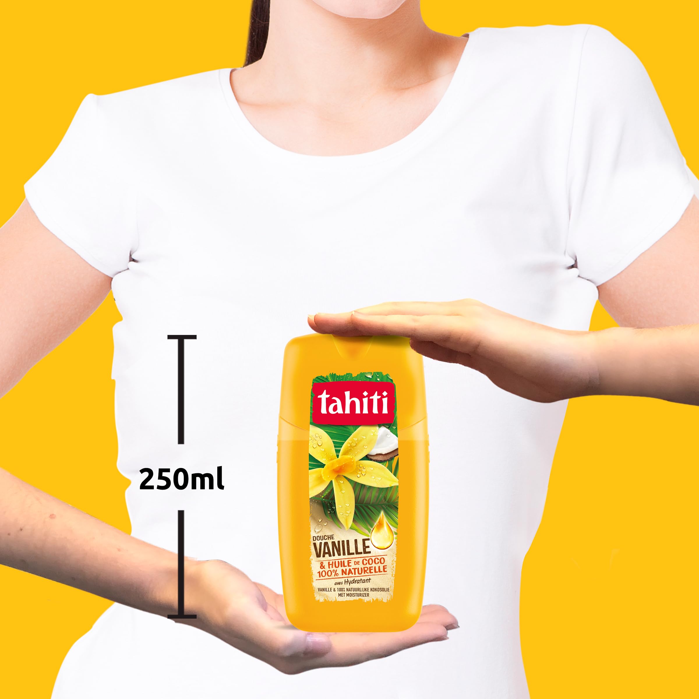 Tahiti Botella Gel de Ducha Aceite de Coco y Vainilla - Hidratación Natural - 3 x 250 ml