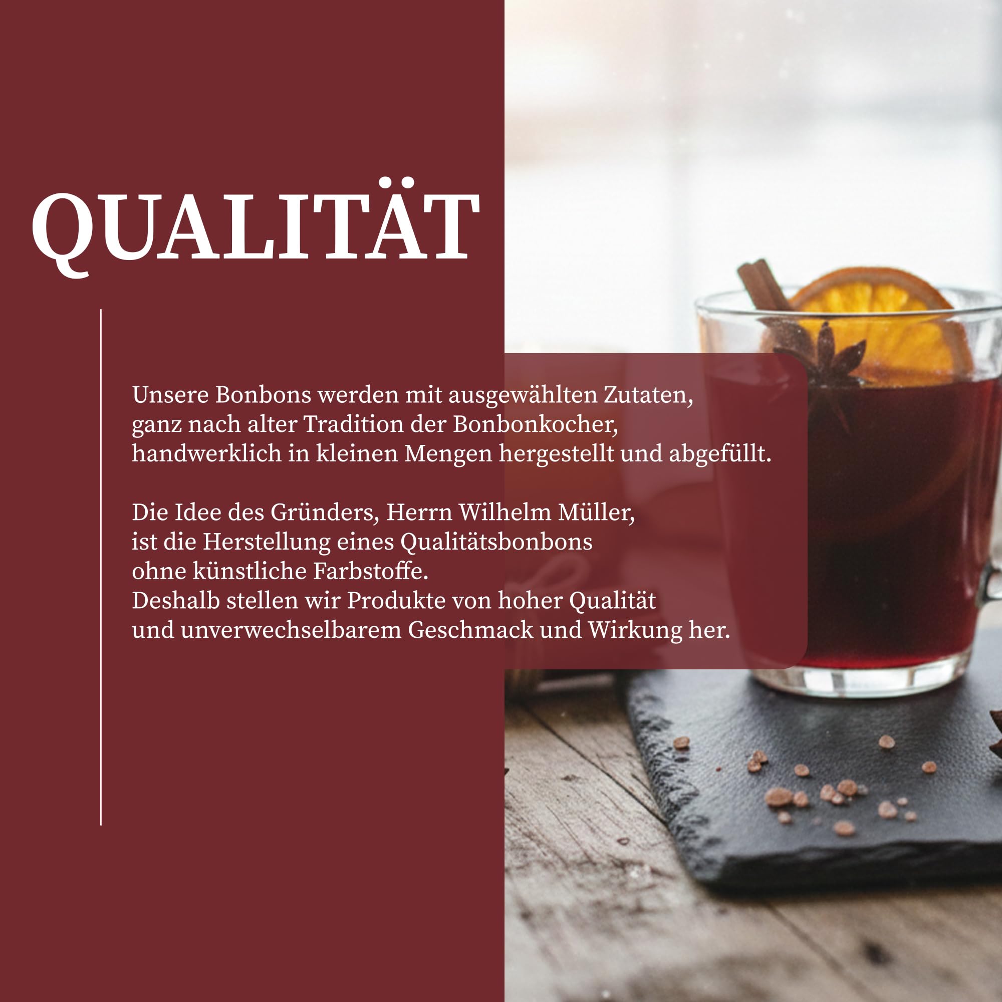 Glühweinbonbons 100 g Dose – alkoholfreie Gewürz-Bonbons mit traditionellem Glühwein-Geschmack, aromatisch nach Zimt & Nelke, ideale winterliche Nascherei, Geschenk- und Mitbringsel - 2000g