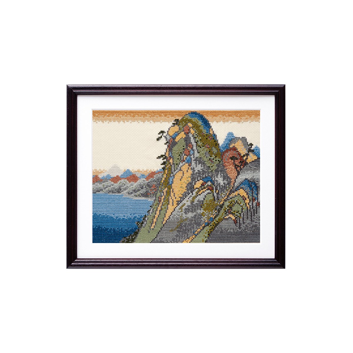 olympus Ando Hiroshige - Kit per ricamo a punto croce, motivo: vista lago (Hakone) | embroidery by Marussia