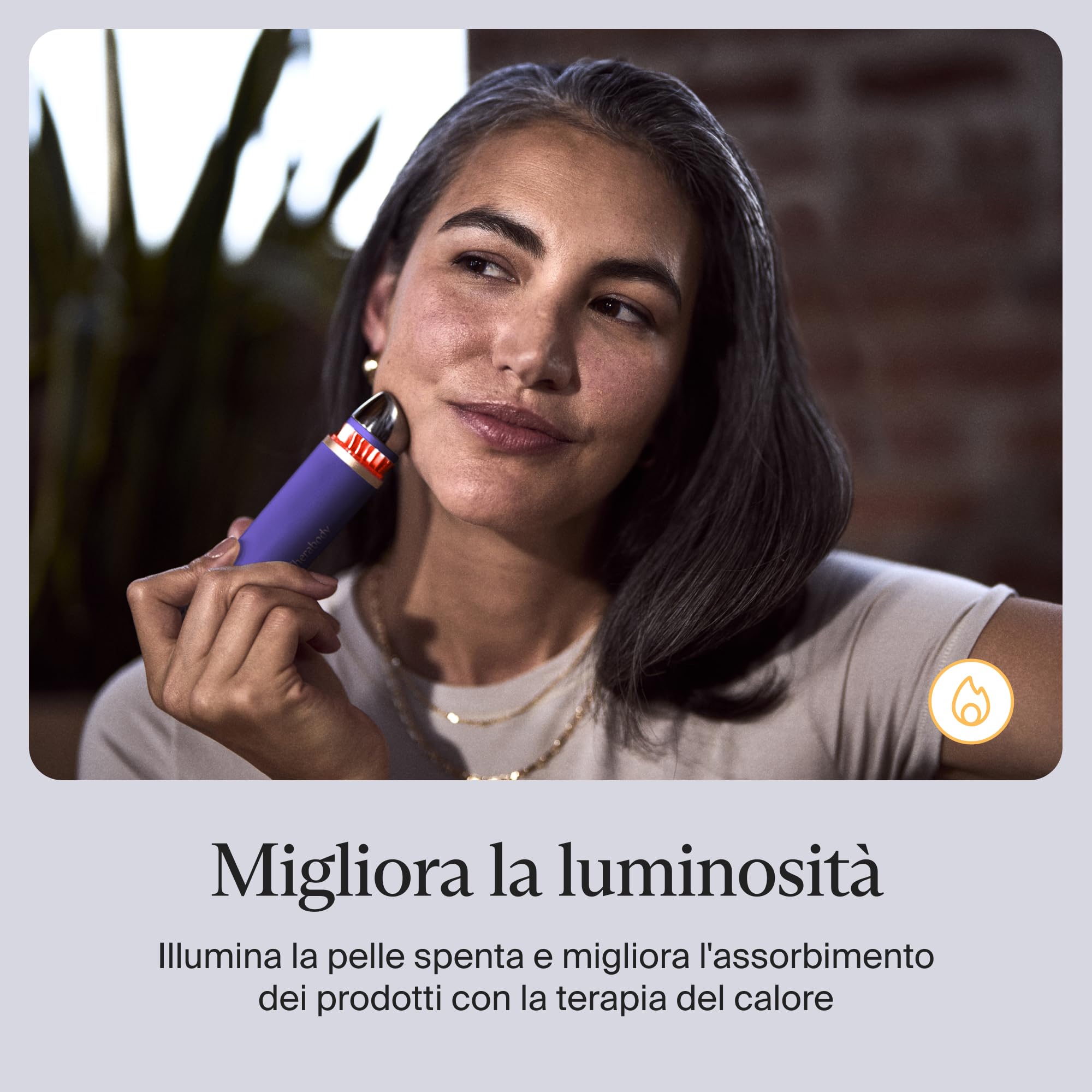 TheraFace Depuffing Wand di Therabody – Trattamenti viso a freddo e a caldo per ridurre il gonfiore e illuminare -Viola