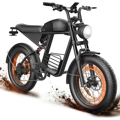 Electric Bike for Adults,1500W 20x4" Fat Tire Peak Electric E-Bike | 35MPH 60 Miles Range | 48V 18.9AH Removable Battery | 7 Speed Gears | Electric Dirt Bike | for Road Sand Mountain Snow | Motorbike