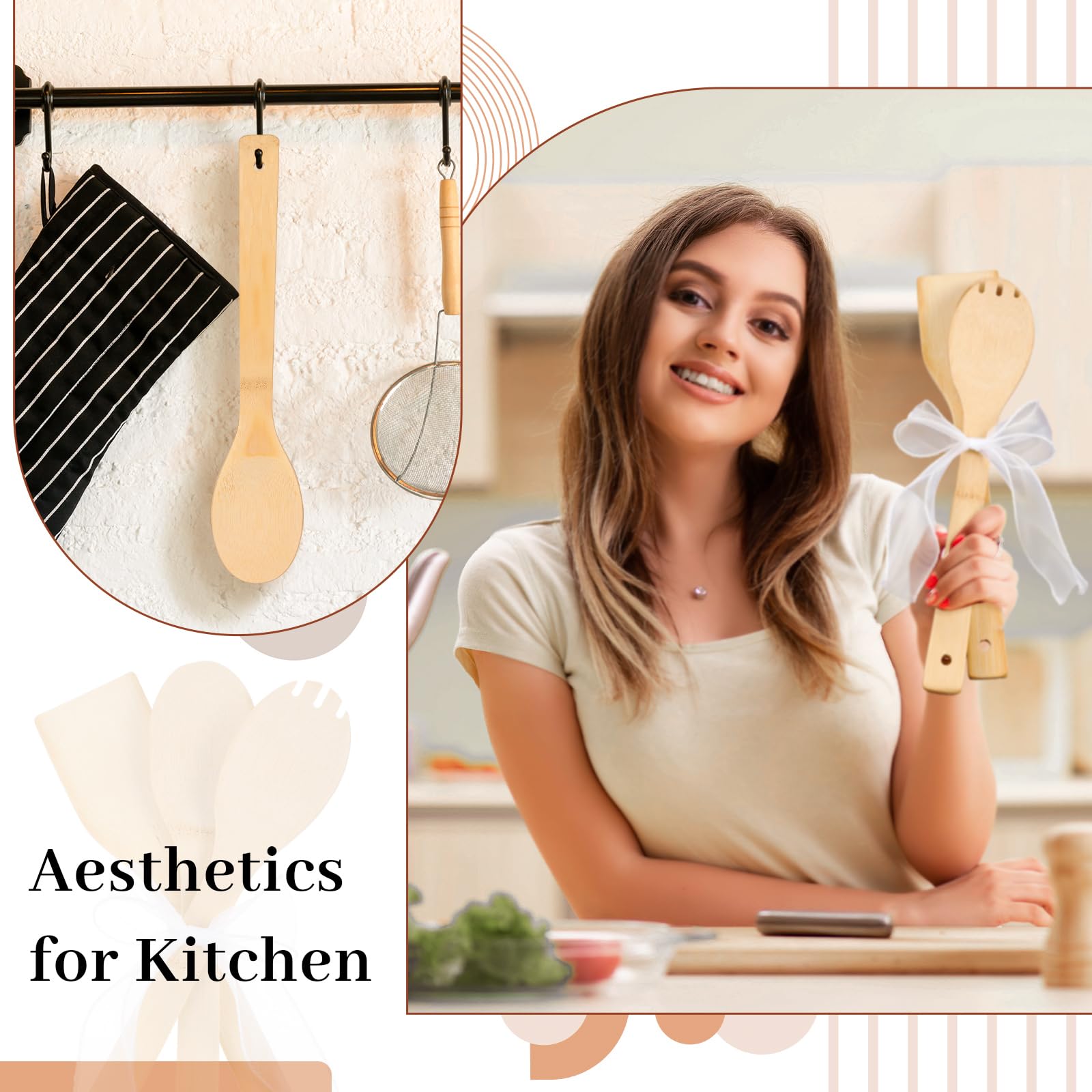 Reallnaive Bambus-Spatel, Kchenutensilien, 30,5 cm, flacher Griff, Wok- Spatel mit Fischschwanzband, fr Kche, Kochen, Geburtstag, Hochzeit,  Babyparty, Einweihungsparty, Geschenk, 24 Stck : Amazon.de: Kche,  Haushalt & Wohnen