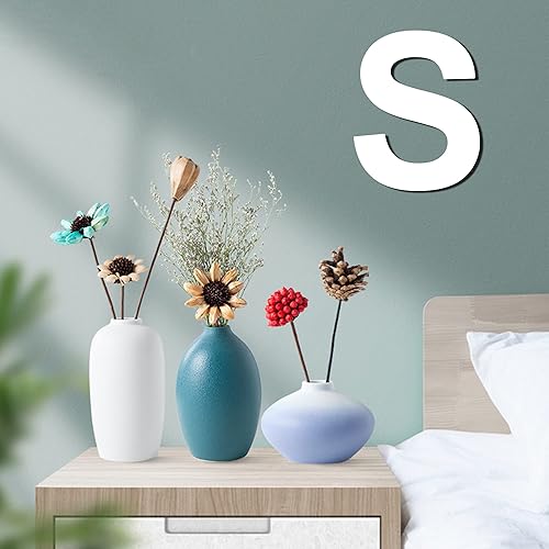 Miniatura 5 de Letra S de madera de 12 pulgadas de grosor, letra de madera grande sin terminar de 14 de pulgada de grosor para manualidades, decoración de pared