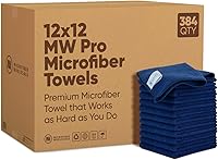 Vista 9 de MW Pro - Paños de limpieza de microfibra a granel al por mayor Morado - Caja: cantidad 384 Tamaño 12 x 12 pulgadas Toallas de microfibra