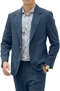 Men's Suits Corduroy 2 Piece Slim Fit One Botton Tuxedo Wedding Suit for Men