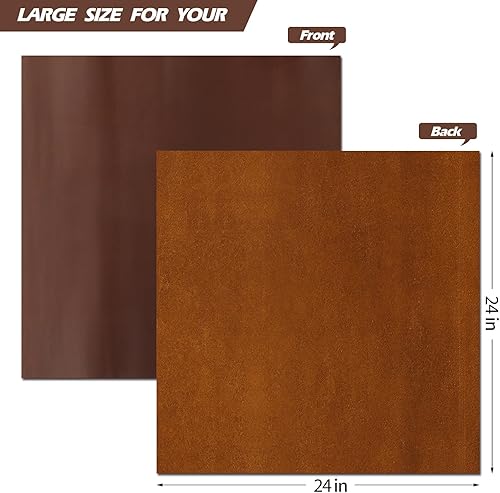 Vista 49 de RingSun Hojas de cuero genuino para manualidades de cuero (0.079 pulgadas), cuero de grano completo para costura de herramientas