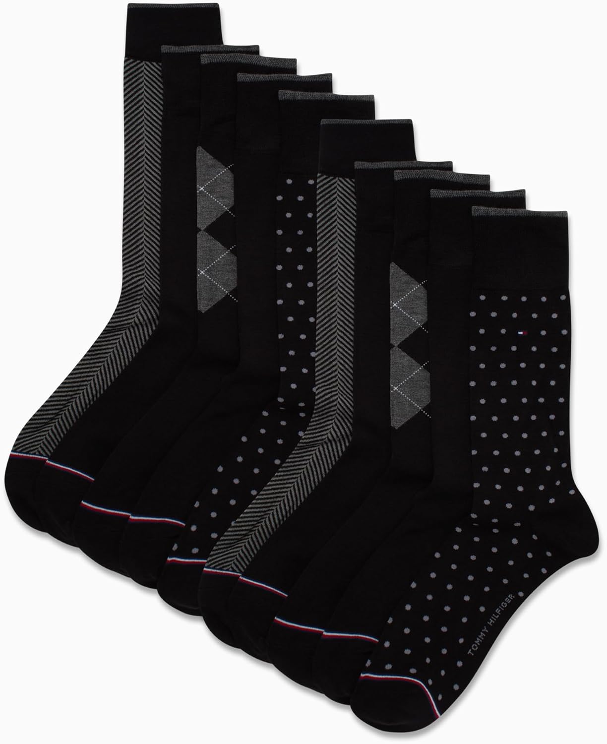 Tommy Hilfiger Men's Casual Soft Cotton Blend Crew Socks - 10 Pack - Image 2