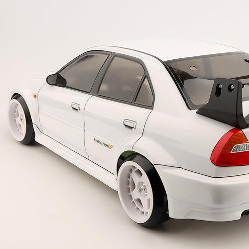 Miniatura 2 de GDOOL 4 ruedas de cubo de 0.472 in, 1 10 neumáticos de plástico duro RC Drift para Traxxas HSP Tamiya HPI Kyosho On-Road Drifting Car (blanco)