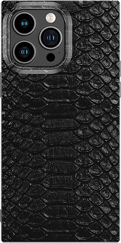 Miniatura 2 de Cocomii Funda cuadrada para iPhone 13 Pro, diseño de animal cuadrado, delgada, ligera, brillante, color negro, estampado de serpiente de cobra de