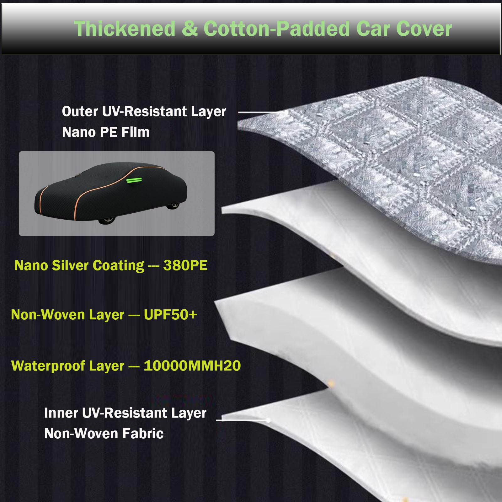 Bâche Voiture Anti-grêle Étanche pour BMW X2,Housse Voiture Anti Grêle Housse De Protection Extérieur Impermeable Tous Temps Coton épais