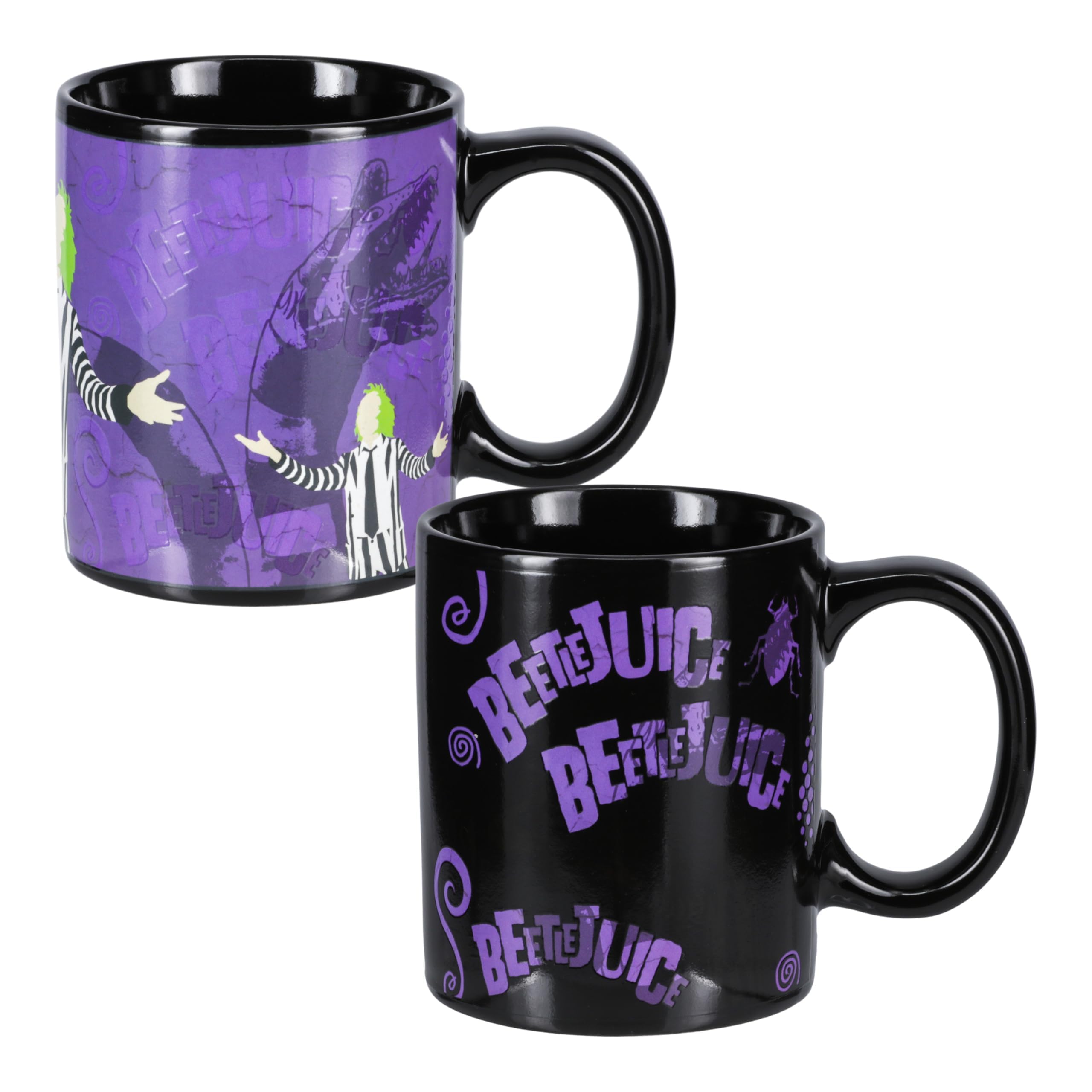 Paladone White Beetlejuice Heat Changing Mug - Officially Licensed Merchandise Gift For Retro Horror Movie Fans, Nostalgic Ceramic Drinkware, 80'S Movie Collectors Cup, 300Ml (10 Fl Oz)