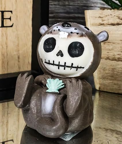 Miniatura 3 de Ebros Gift Furrybones Otto The Sea Otter - Esqueleto disfrazado con concha de mar, figura de hueso peludo, monstruo de nutria, linda escultura