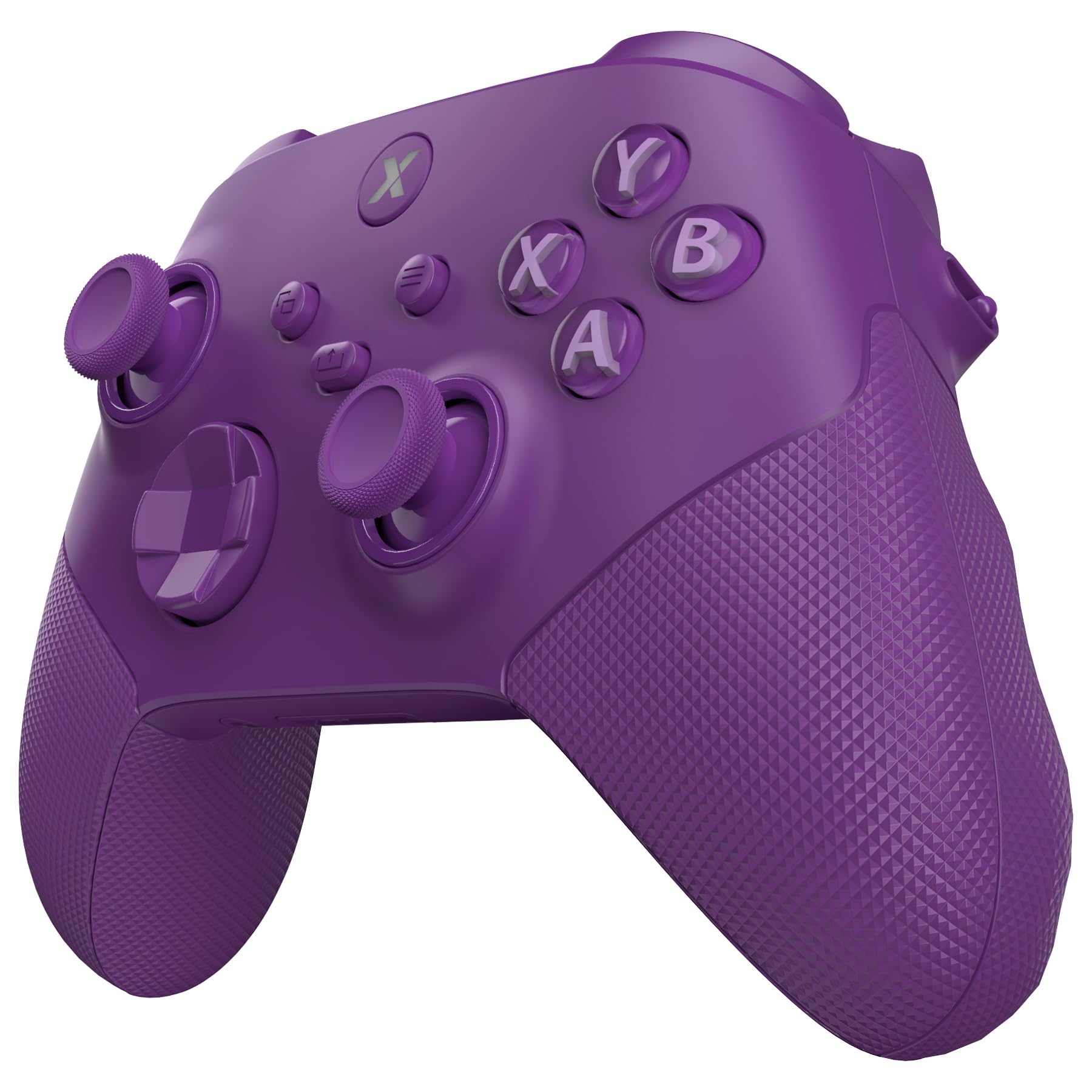 eXtremeRate ASR Version Full Case & Tasten Set für Xbox Series X/S Controller, Custom Faceplate/Backplate/Gummierte Griff Gehäuse/Trigger Stop Mod Kit für Xbox Core Gamepad–Diamond Textur Nebelviolett