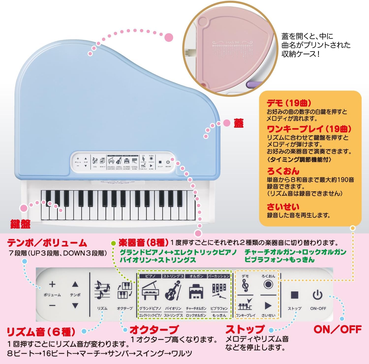 Amazon.co.jp: トイローヤル グランドピアノ おもちゃ