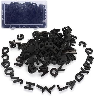Firlar 124Pcs Magnetic Letters, Uppercase Alphabet ABC Magnets for Fridge Refrigerator, Foam Alphabet Letters Refrigerator Magnets Educational Tools for Spelling and Learning, Black