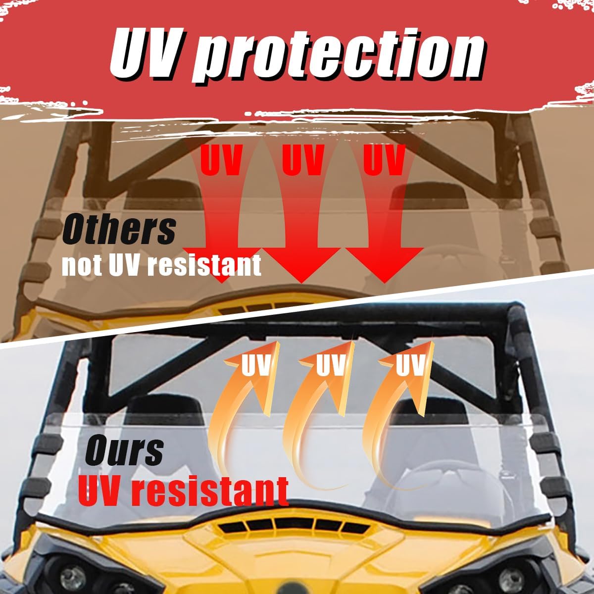 Half Windshield PMMA fit for 2011-2020 Can Am Commander 800 / 1000 / MAX