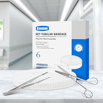 Tubular Bandage Elastic Net Wound Dressing Elastic Dressing Retainer Tubular Stretch Elastic Gauze Bandage, Size 6 for Knee, Calf and Ankle