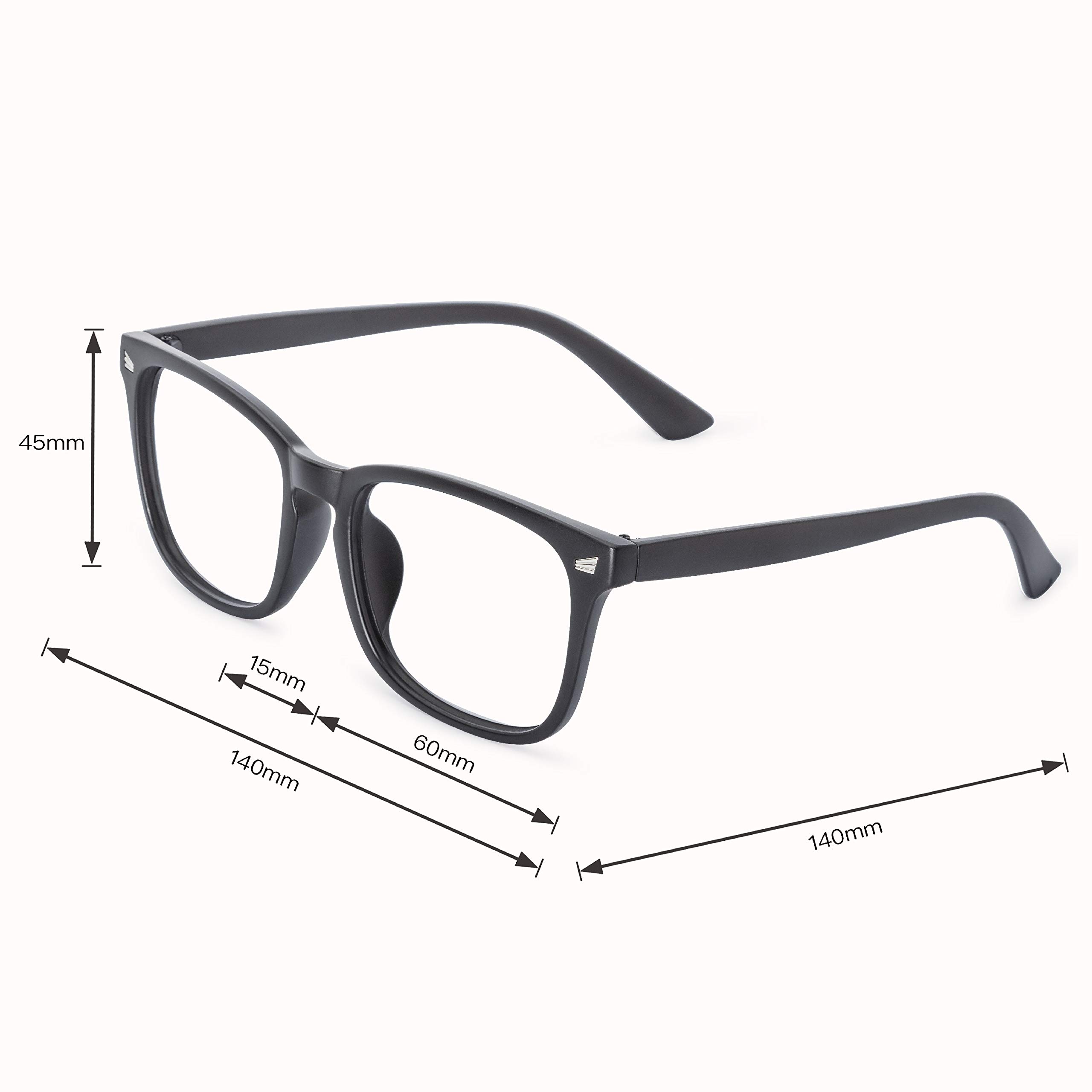 Gafas de Bloqueo de luz Azul para Uso en Ordenador, Anti Fatiga Ocular Lente Filtro UV, Gafas Ligeras (Hombre/Mujer)