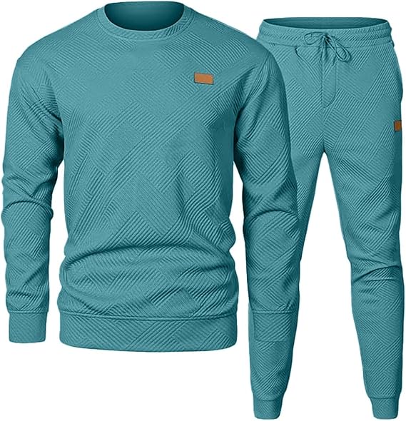 Men's 2-Piece Tracksuit, Men's Jogging Suit Sets, Casual Long Jogging Bottoms and Sweatshirt Set, Baggy Sports Suit, Elegant Tracksuit, Breathable Running Suit, Plain Basic Leisure Suit