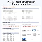 TOBENONE Laptop Docking Station for MacBook Pro/Air Dual 4K Monitor, 15 in 2 USB-C Dock with 2 HDMI Port, 7 USB, SD&Micro SD, Gigabit Ethernet, 87W PD 3.0, Audio/Mic (NO Power Adapter)