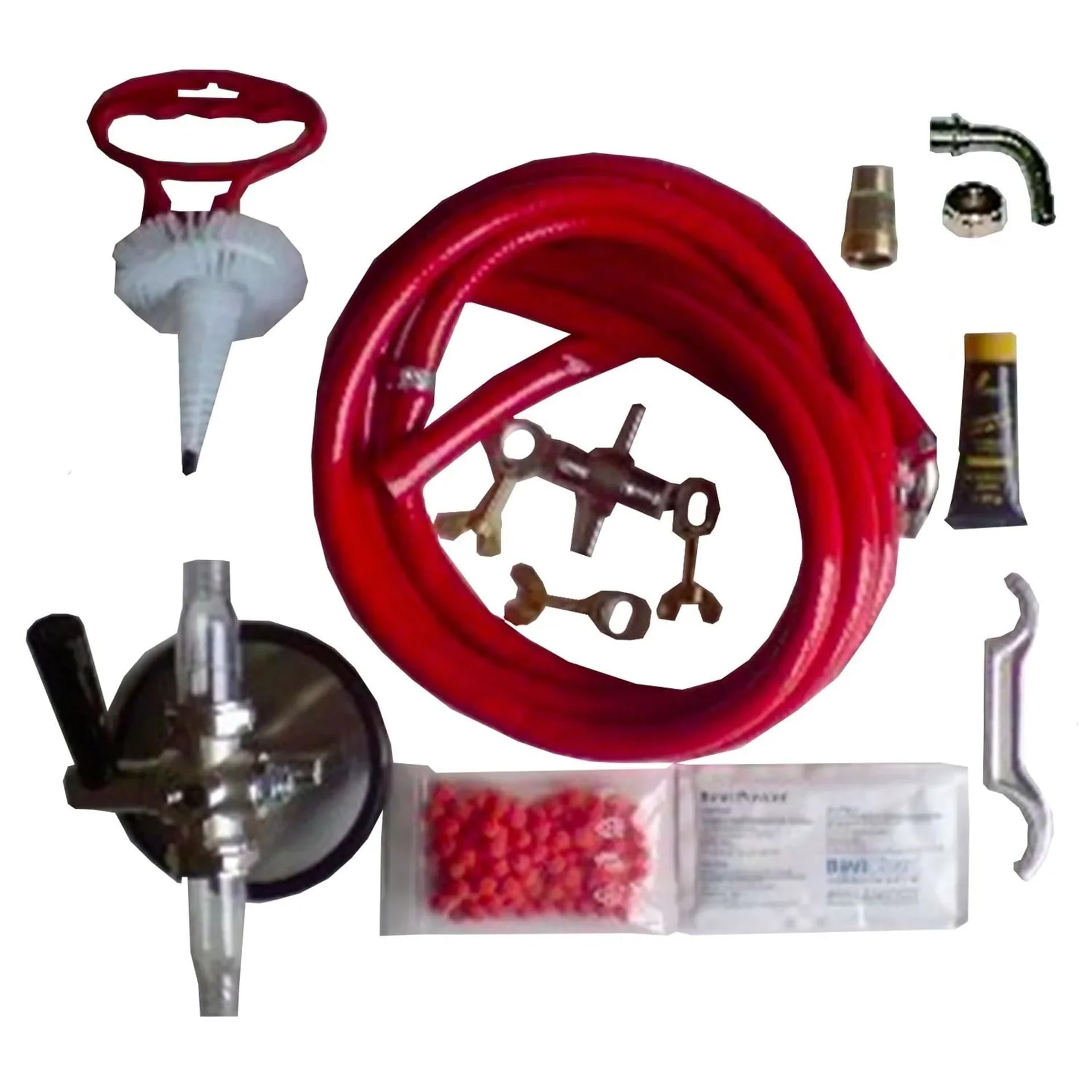 Set di Pulizia per Impianto di Spillatura e Fusto - Grande - 1 Pezzo - 7mm - Adattatore 30 mm - Kit Professionale per la Pulizia di Linee e Rubinetto della Birra