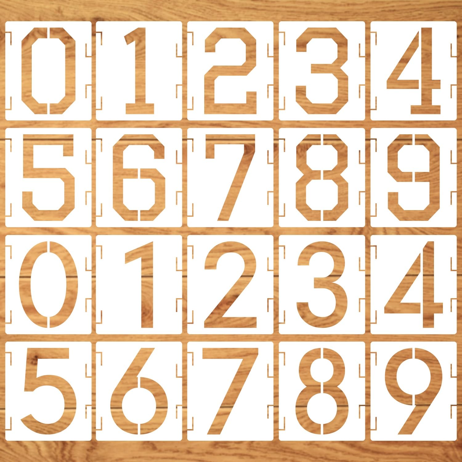 Snapklik.com : 6 Inch Number Stencil Kit, 20Pcs Reusable 0-9 Address ...