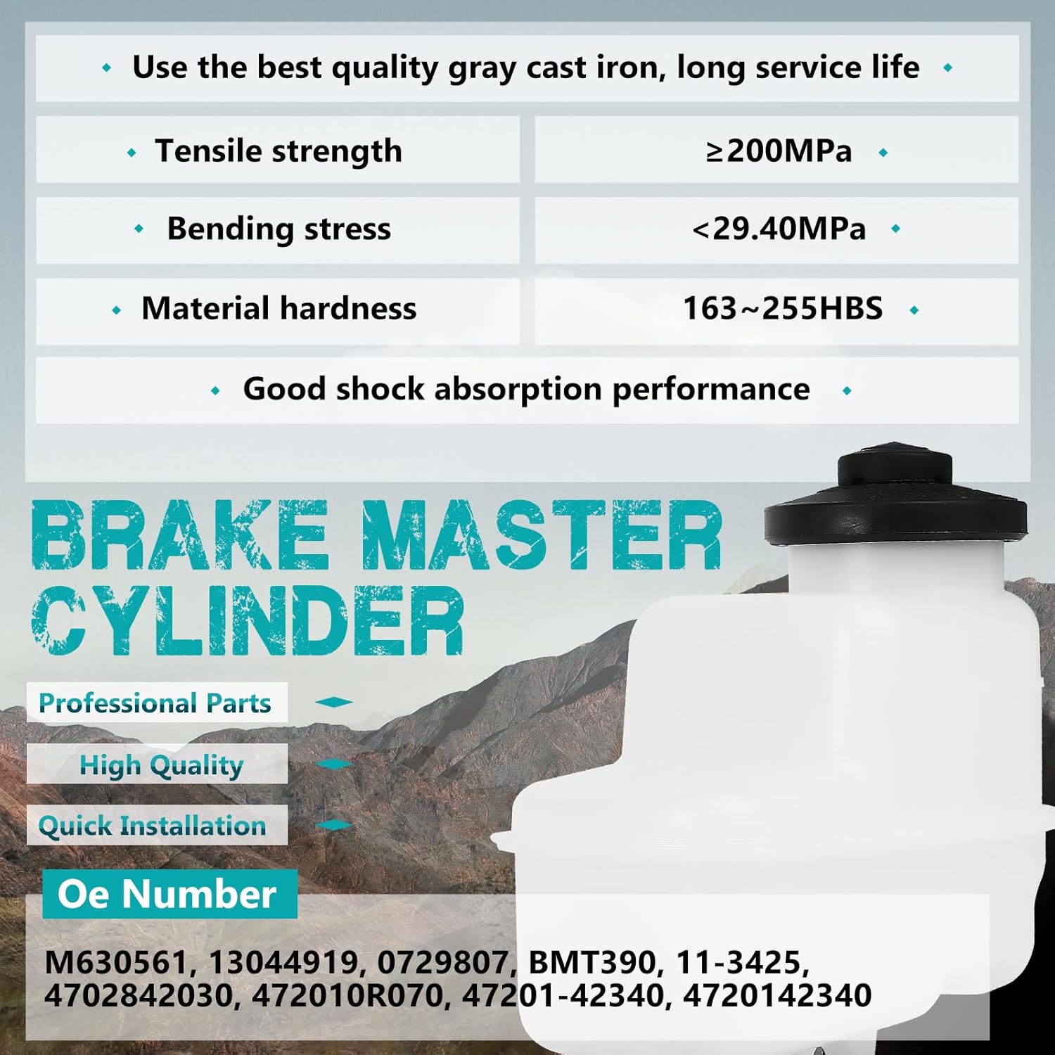 M630561 Brake Master Cylinder with Reservoir and Cap Fit for Toyota Vehicles - RAV4 2006-2012, 2014-2019 - Replaces# 472010R070, 4720142340