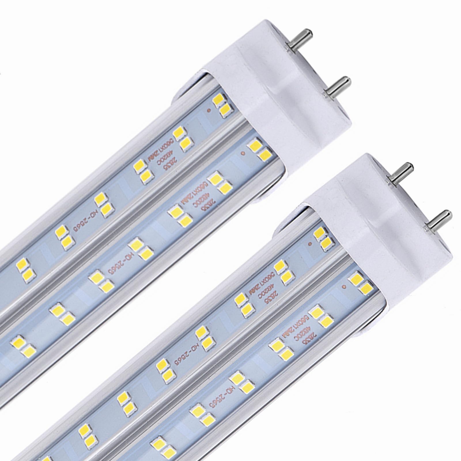 douyidou 25 Pack,T8 T10 T12 LED 4FT Type B Light Bulbs, 75W 9500LM, 6000K-6500K Cold White, 4 Foot LED Fluorescent Tube Replacement, Super Bright,