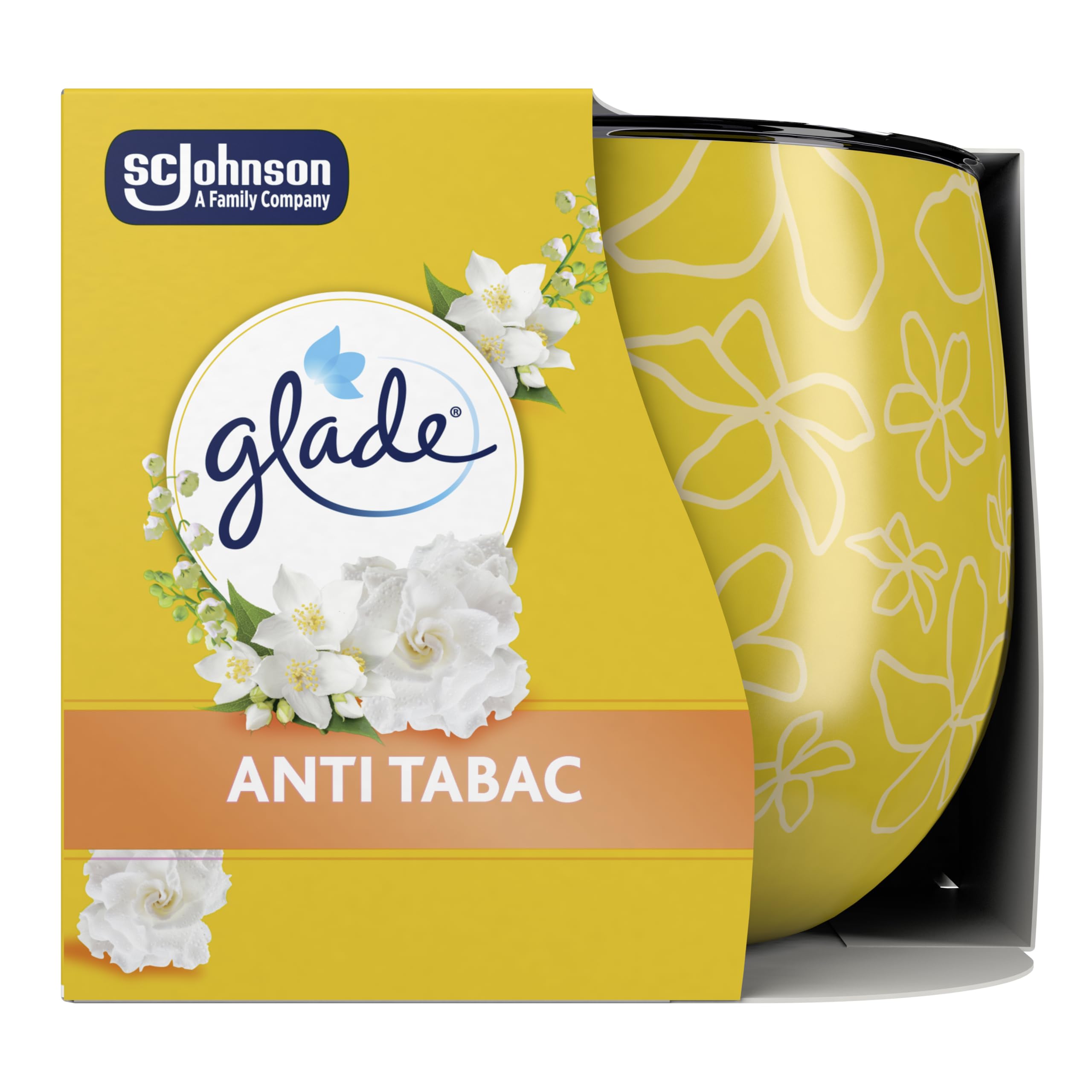 Glade Bougie parfumée avec film décoratif anti-tabac
