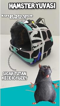 Hamster Evi Yuvas  S cak Uyku Yata  Patentli Bakteri Tutmaz  zel Kuma