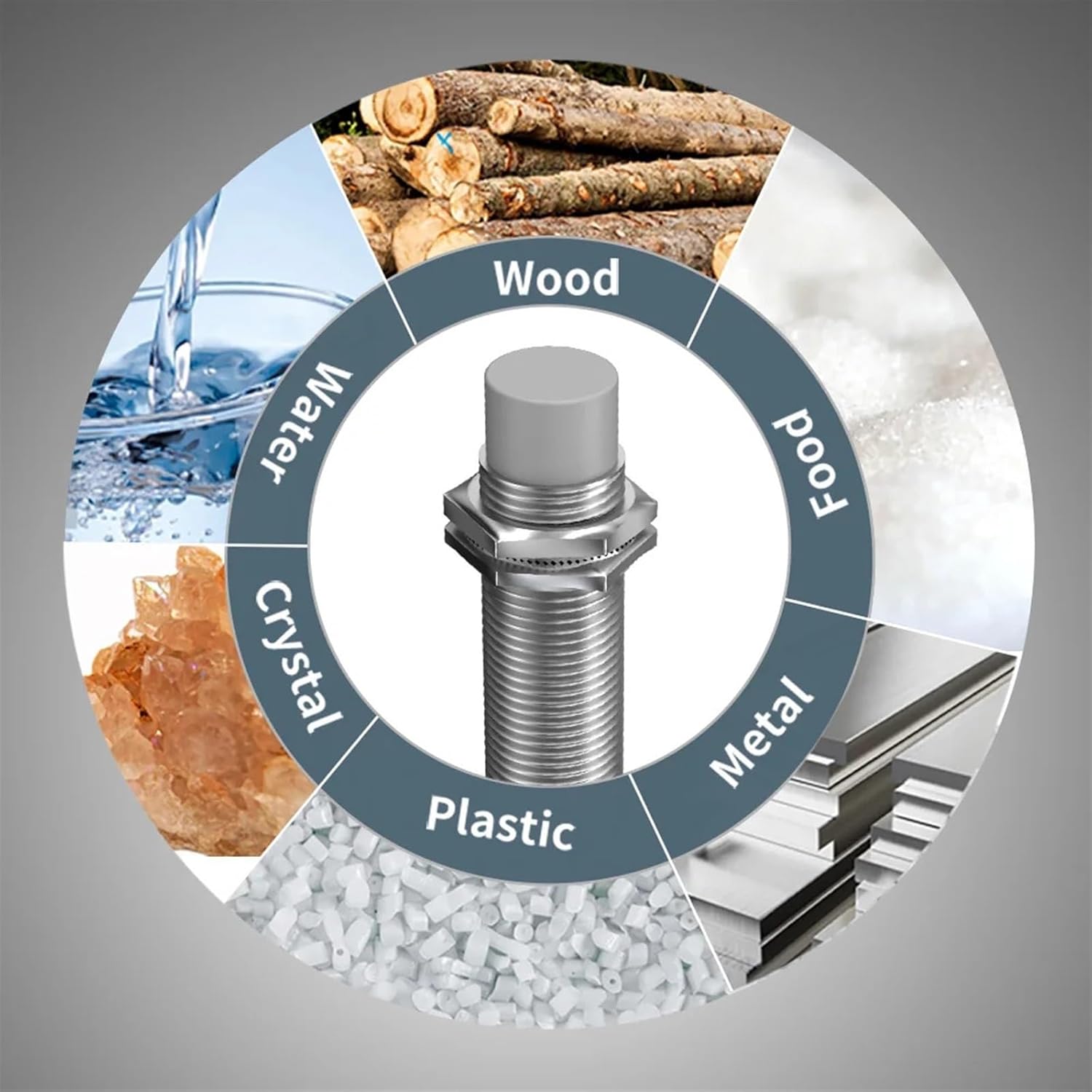 M18 Capacitive Proximity Sensor 10-30V DC 3 Wires NPN PNP NO NC Flush Non-Flush Non-Metal Sensing Switch with 2m Cable (Color : 5MM DC 3-Wire NPN NC)