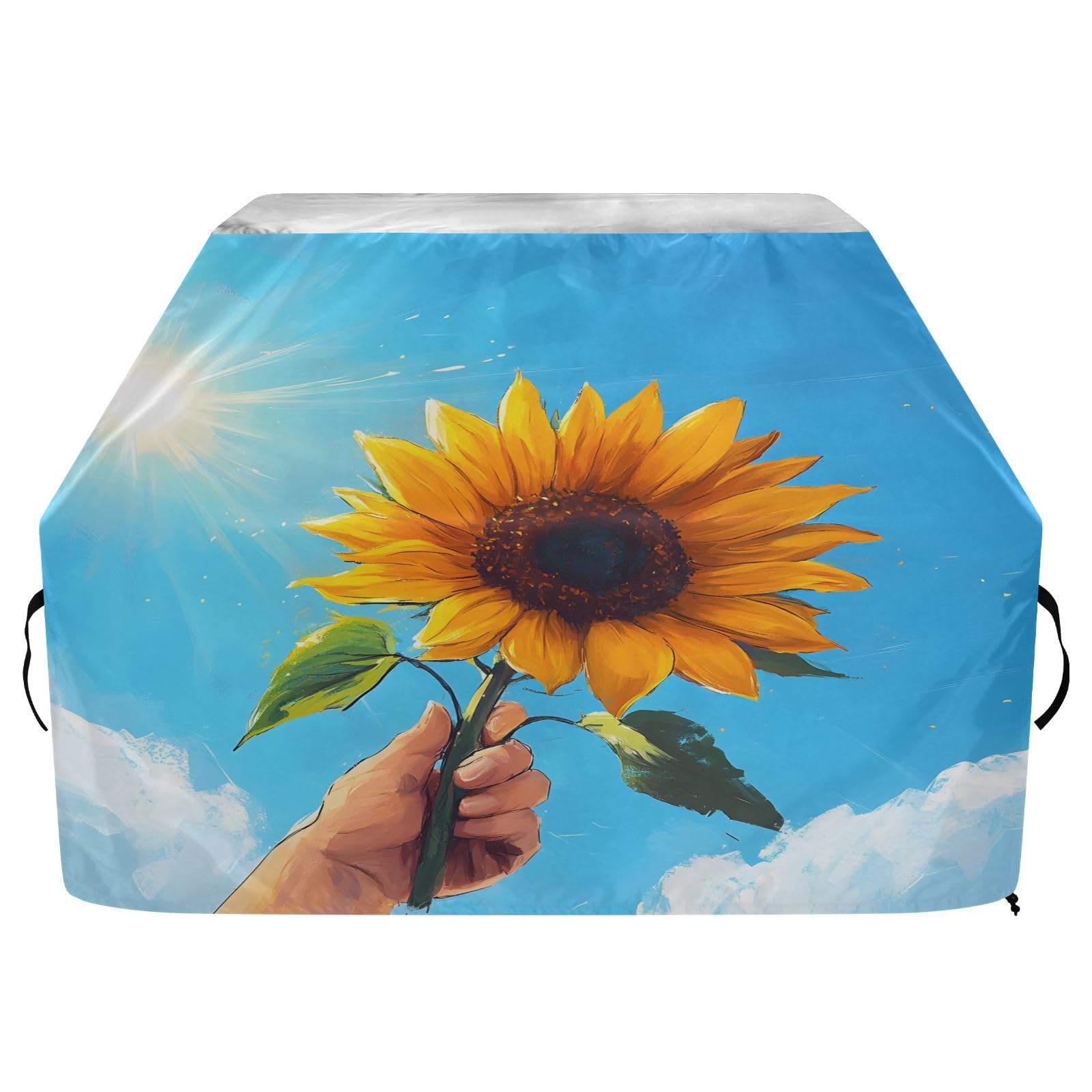 Copertura per barbecue di alta qualità, impermeabile, resistente allo sbiadimento, resistente, adatta per griglie fino a 25 in Sunfluwer Sky