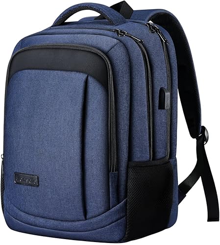 Monsdle Mochila de viaje para laptop, antirrobo, resistente al agua, mochila escolar para computadora con puerto de carga USB para hombres, mujeres,