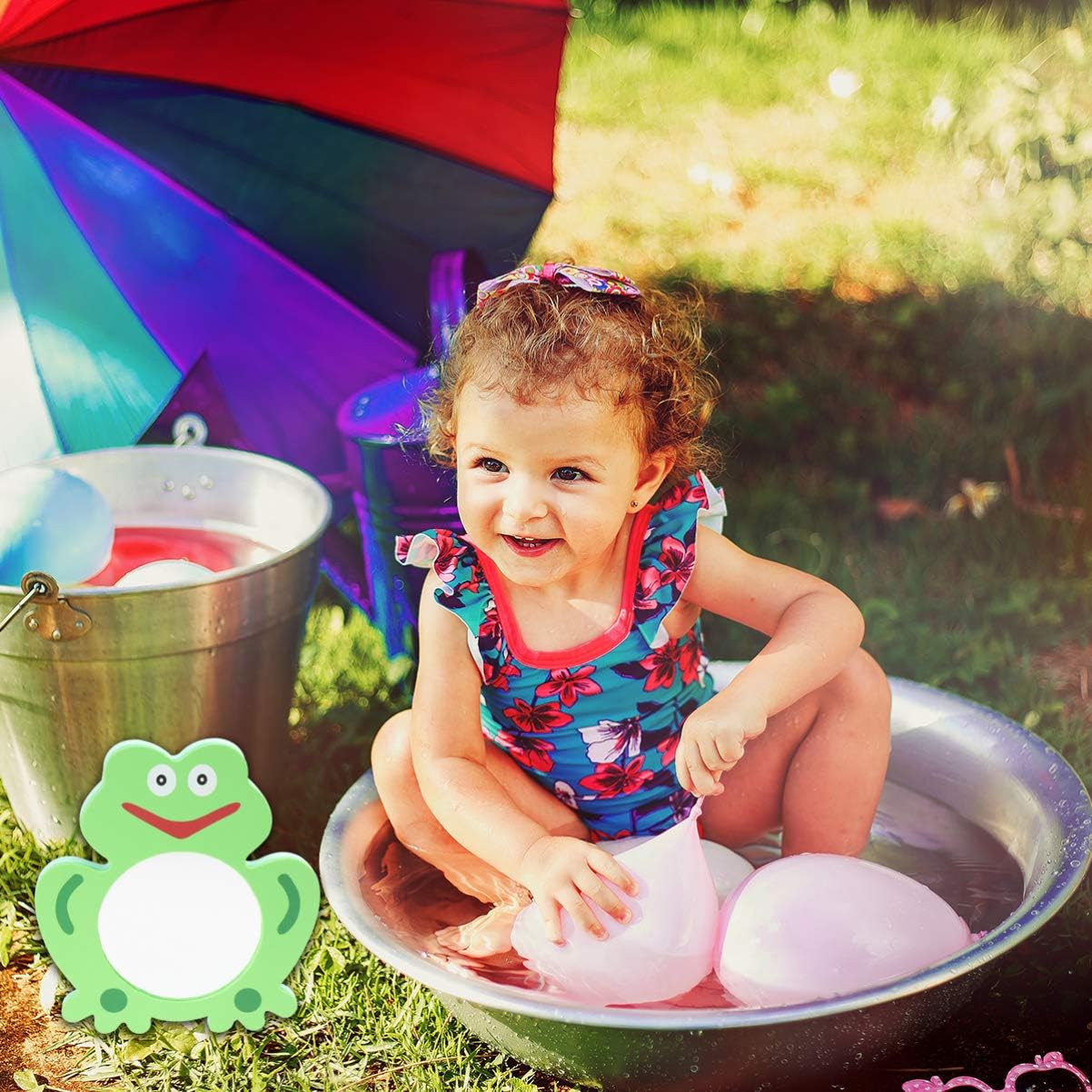 Baby Mirror Bath Toy Cartoon Animal Mirror Bathing Plaything Water Educational Toys for Children Kids, Green, 24X24cm - Image 5