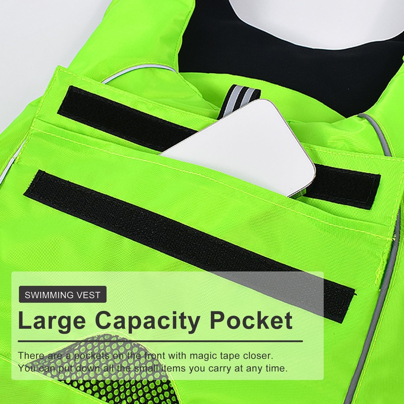 Unisex Hohe Auftriebskraft Tragbar Schwimnweste Seitenreißverschluss Nylon Neopren für Kajak Surfen Wassersport Sicherheit