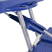 Vista 11 de PICNIC TIME Mesa de picnic plegable, mesa de camping, mesa al aire libre con agujero para paraguas with Umbrella Hole