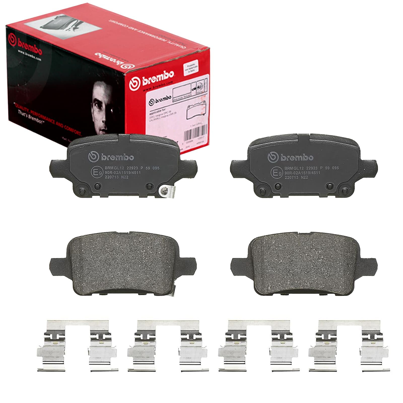 BREMBO Bremsbelagsatz, Scheibenbremse P59095
