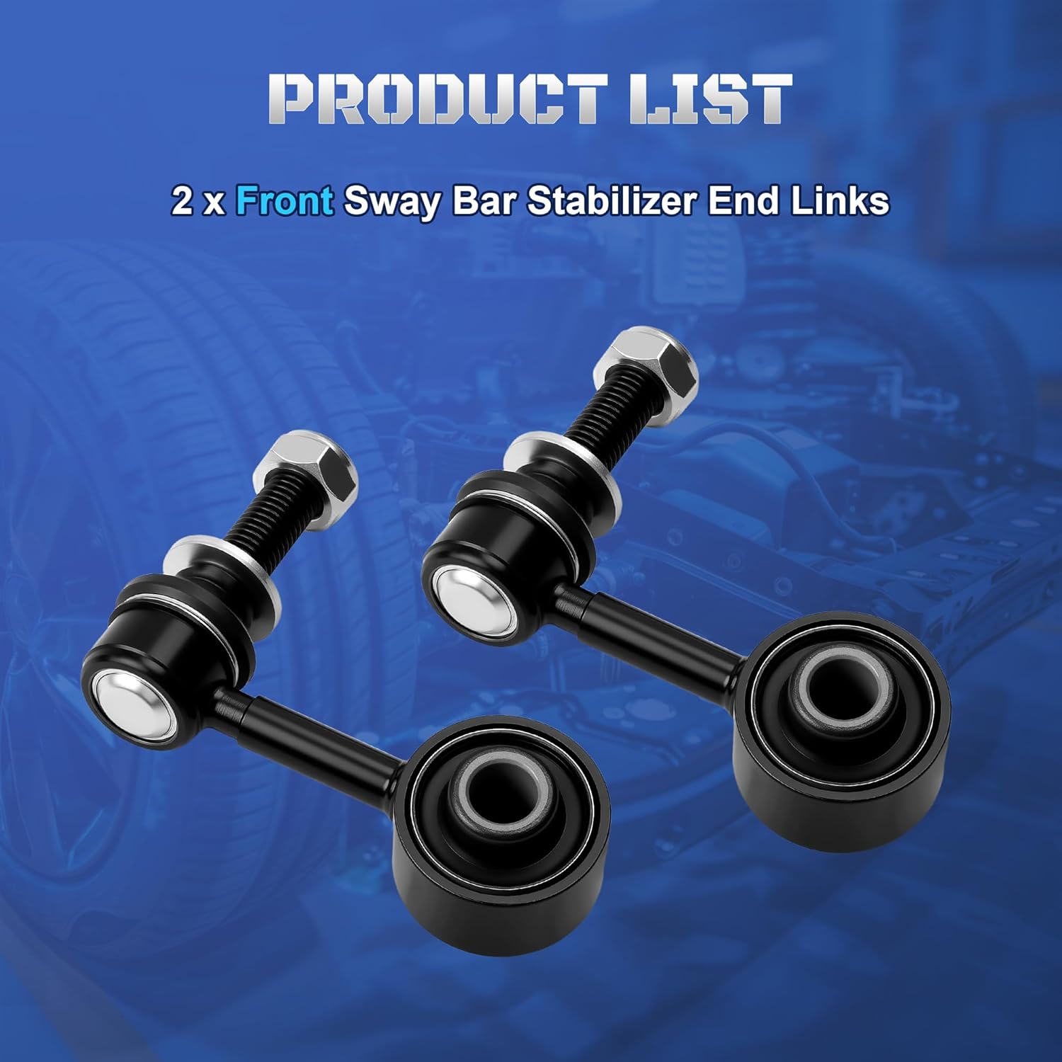 K750179 Front Sway Bar Stabilizer End Links Compatible with Toyota Sequoia Tundra 2007 2008 2009 2010 2011 2012 2013 2014 2015 2016 2017 2018 2019 2020 2021 2022 Replaces K750180, 488100C010