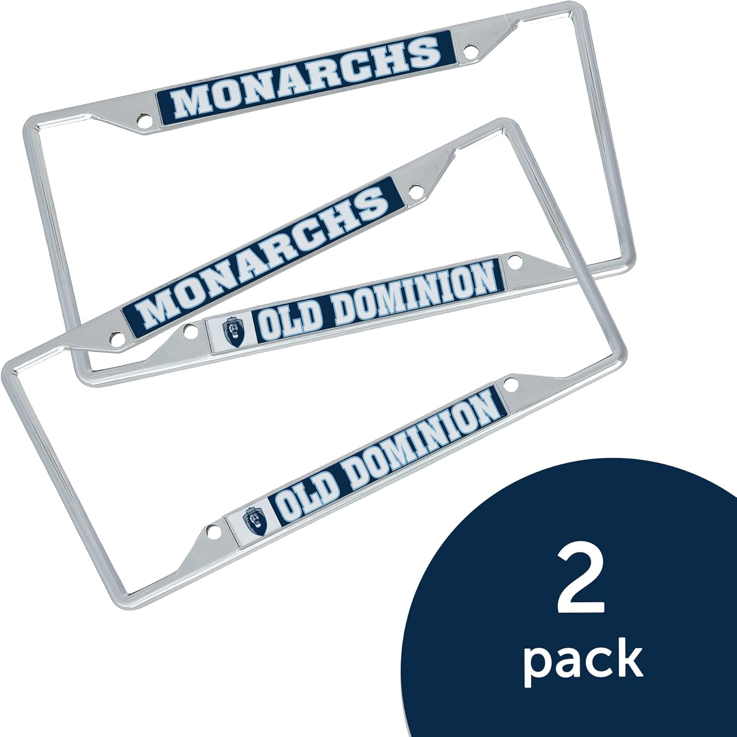 Desert Cactus Old Dominion University Car Accessories Metal License Plate Frame for Front or Rear of Car (Mascot 2 Pack)