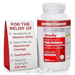 TIME-Cap Labs 1000 Tablets Regular Strength Acetaminophen 325mg - Pain Reliever Fever Reducer for Adults Helps with Headaches