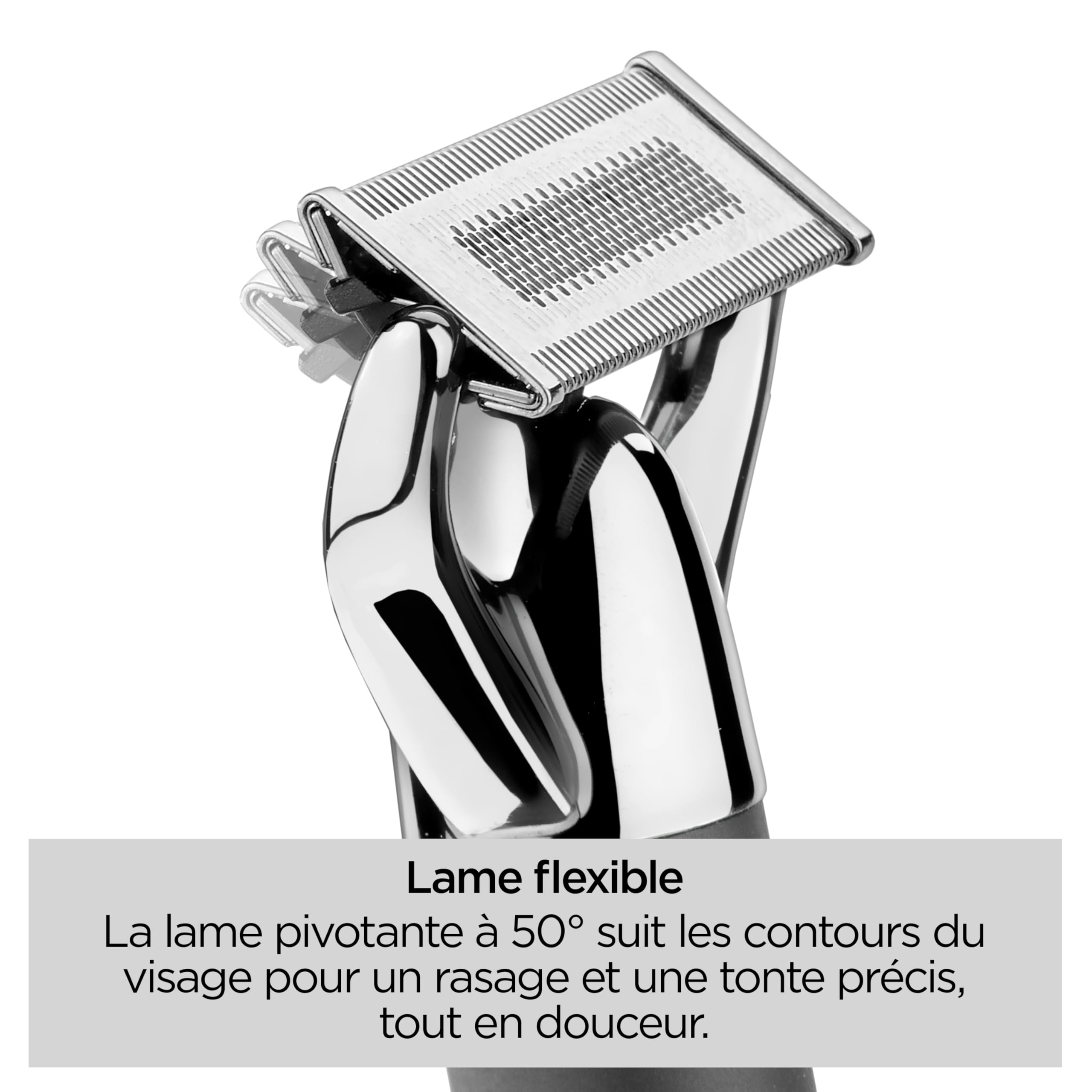 BaByliss Tondeuse barbe et rasoir électrique X-Blade, Lames ultra-aiguisées, Tête flexible à 50°, 4 sabots de 1 à 5mm, Sans fil batterie lithium, 100% Waterproof, OT996E