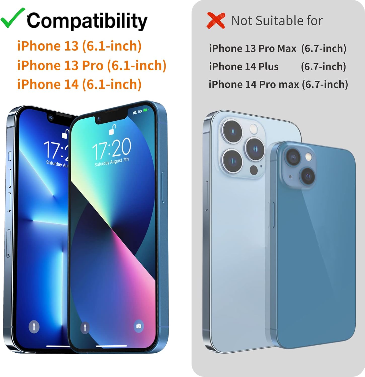 EGV 3 Pack Screen Protector for iPhone 13/ iPhone 14/ iPhone 13 Pro/iPhone 16Se 6.1 inch, Tempered Glass HD Screen, Scratch Resistant Film, Easy Installation - Image 2