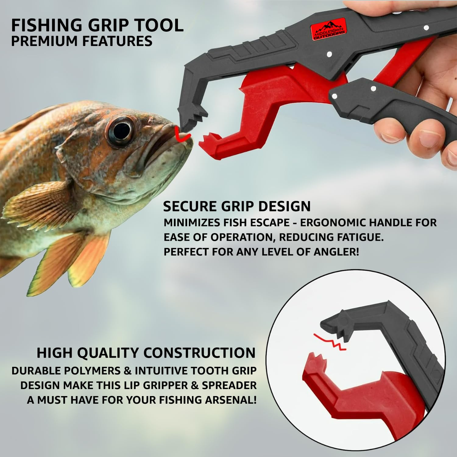 Fishing Gripper For Holding Fish, Fish Grip Tackle Tool, Non