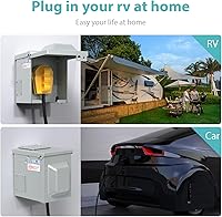 Vista 5 de WEBANG Caja de toma de corriente de 30 amperios para RV, cerrada, resistente a la intemperie, 125 voltios, NEMA TT-30R, panel de receptáculo