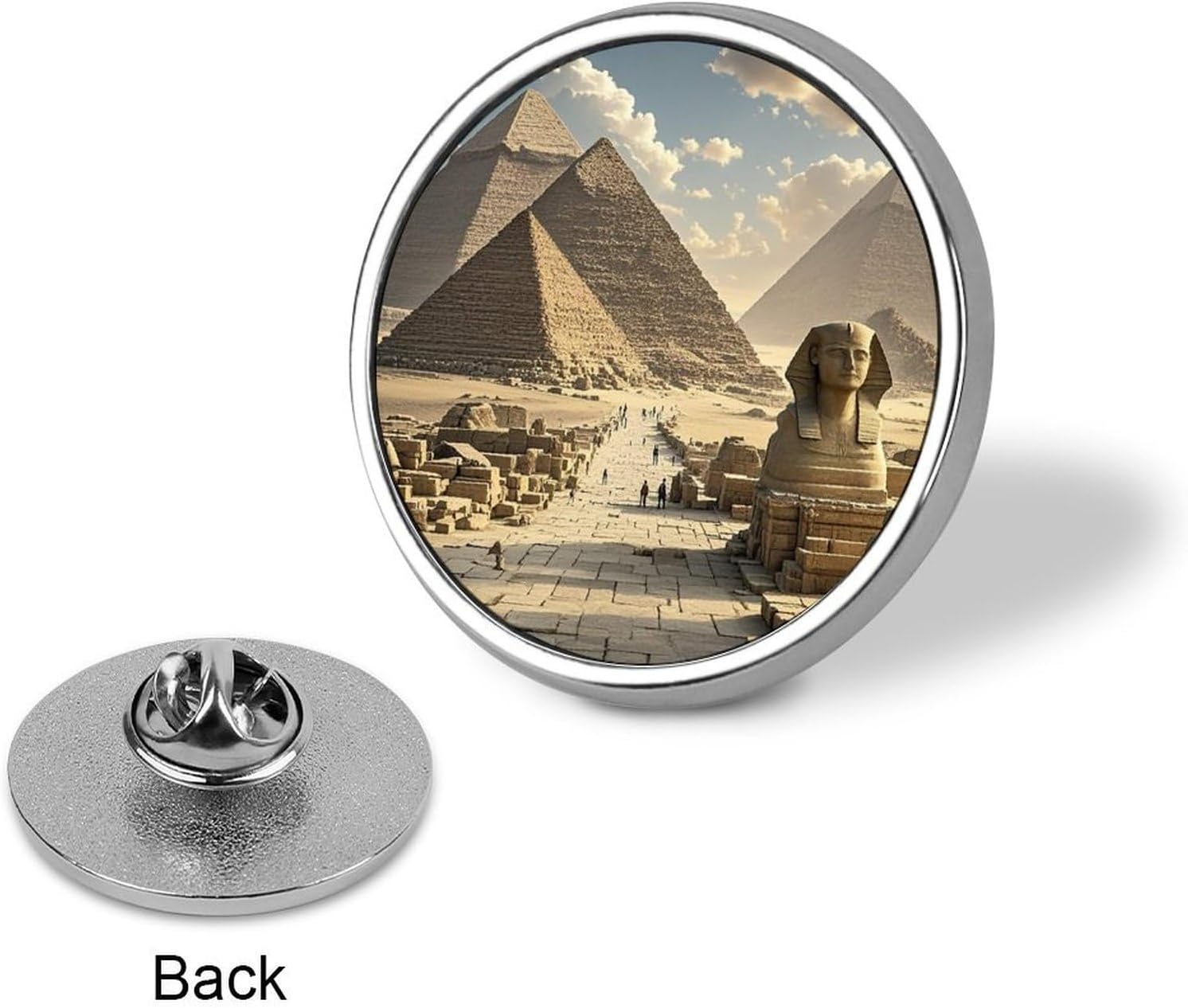 Egyptian Pyramids Fashion Brooches for Women Men, Lapel Pins image 3