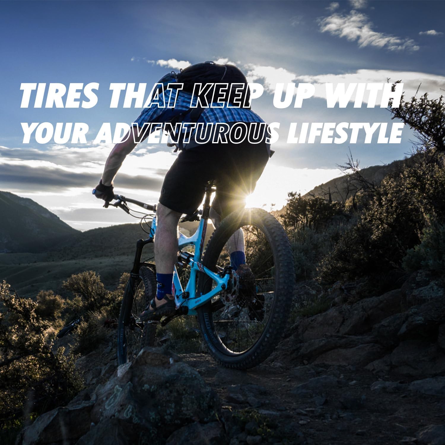 Tires for Mountain Bike Terrene - McFly Grip Mountain Bike Tires with TekShield Casing and 60 TPI for Bike - Tire with Rugged Mountain Biking Trails for Bicycle - Bike Accessories