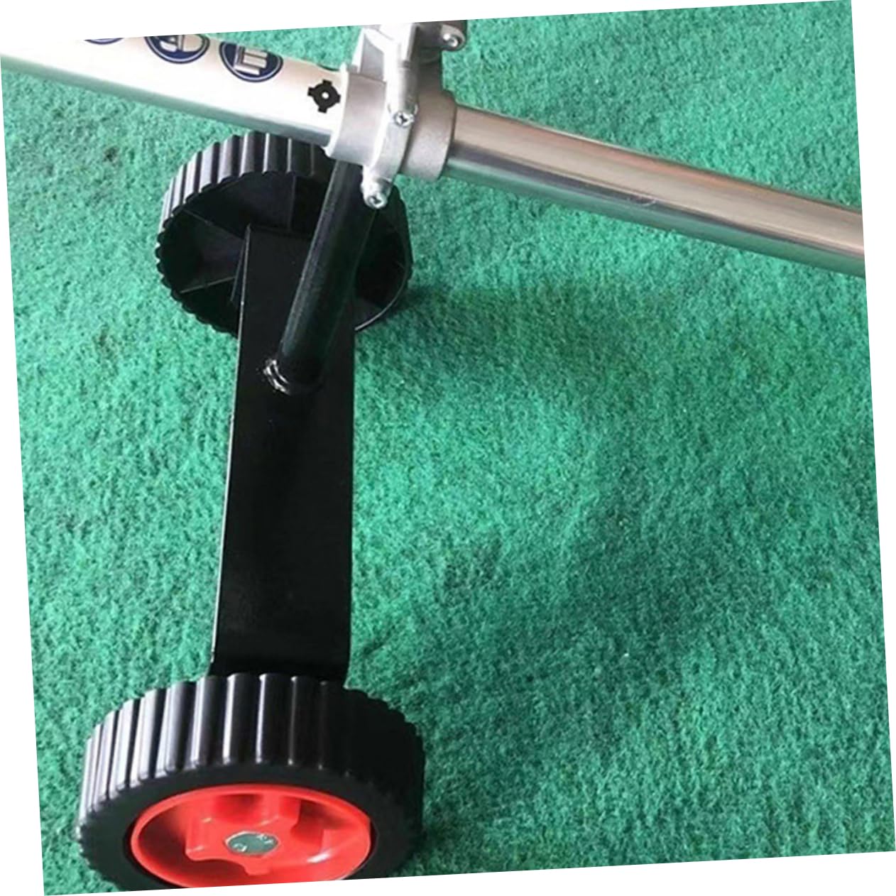 Ruedas de Soporte para Cortacésped Portátiles de Hierro 2 Piezas | Estabilidad Operativa, Accesorio para Desbrozadora Eléctrica Gas, Recambio para Jardinería