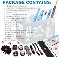 Vista 6 de Sealegend Kit de limpiador de ventilación de secadora de 47 piezas, 33 pies, herramientas de limpieza de secadora, incluye accesorio omnidireccional